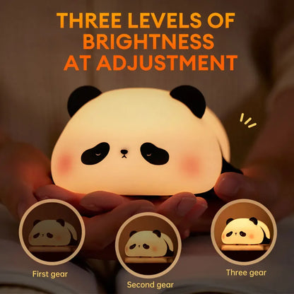 Cute Panda Night Light Silicone Soft Lamp Portable And Child Safe Bedside Light Reliable Performance And Everyday Lighting Support