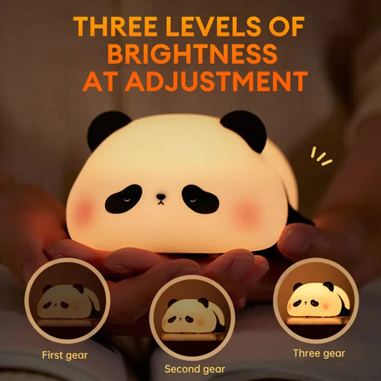 Cute Panda Night Light Silicone Soft Lamp Portable And Child Safe Bedside Light Reliable Performance And Everyday Lighting Support