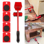 Heavy Duty Furniture Lifter and Mover Tool Set | 5-Piece Transport System with 360° Rotating Pads for Easy Home Moving