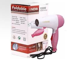 Nova Hair Dryer NV 1290 | Quick Dry Foldable Hair Dryer | Fast Heat Compact Travel Dryer