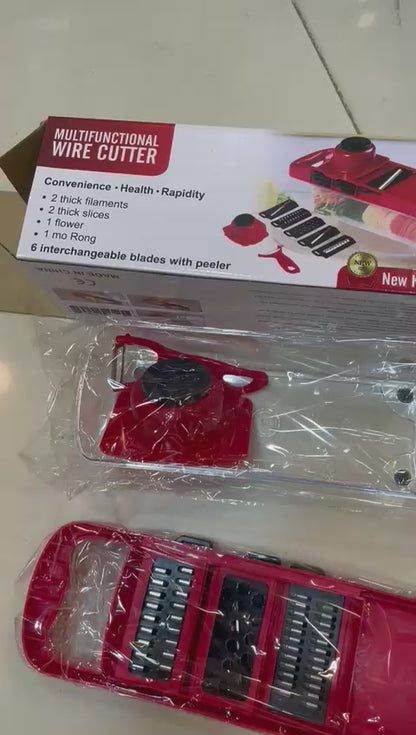 10 in 1 Mandoline Slicer Vegetable Cutter with Stainless Steel Blade Manual Potato Peeler Carrot Cheese Grater Dicer Kitchen Tool